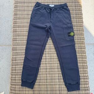 Stone Island Navy track pants with Logo Patch